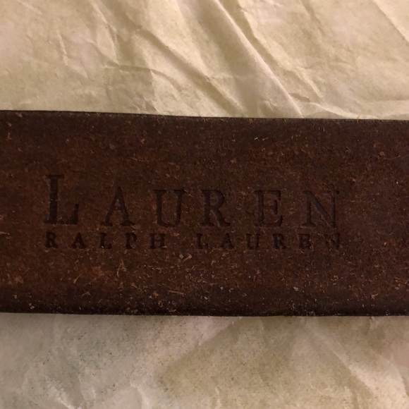 Lauren Ralph Lauren brown etched genuine leather belt in size S, 1” width - Picture 3 of 5